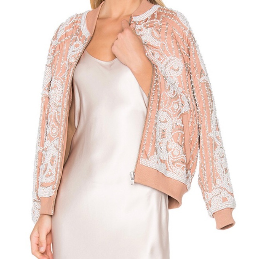 Embellished Pink Jacket Pearl Y2K x by nbd